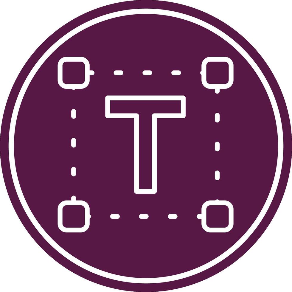 Text Line Circle Icon vector