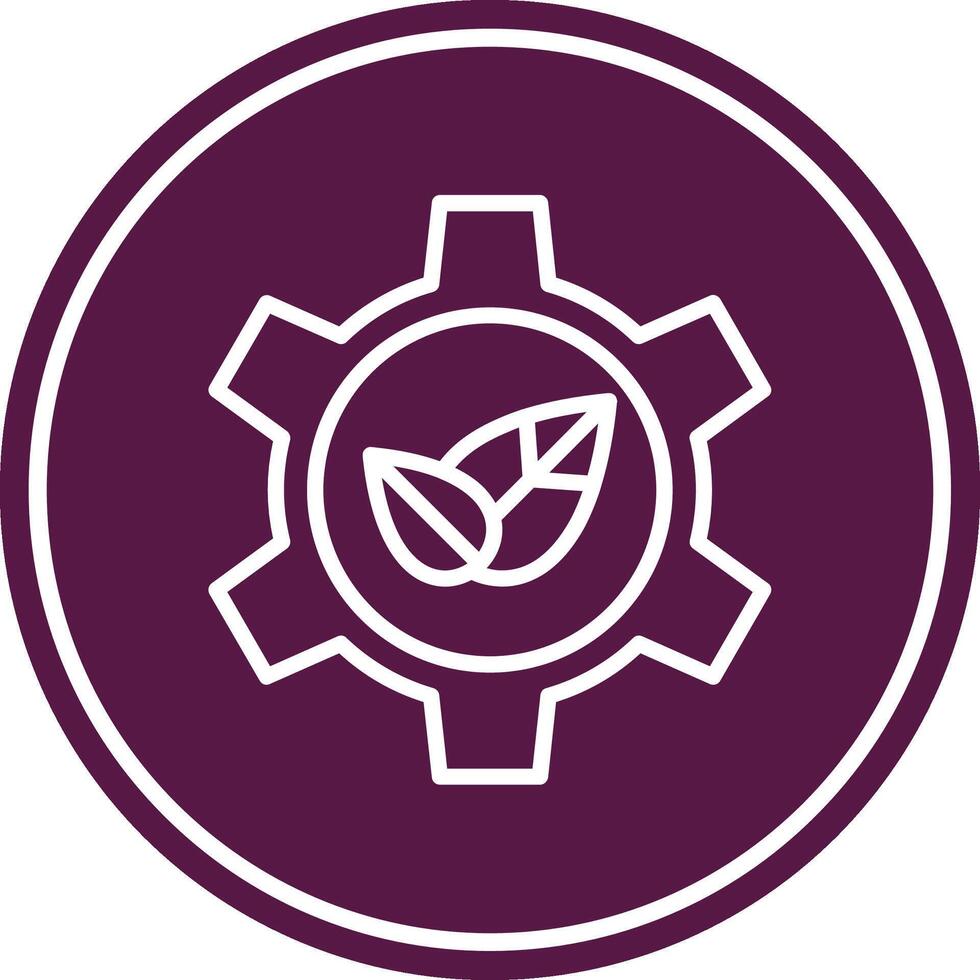 Gear Line Circle Icon vector