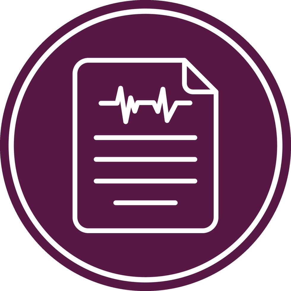Medical Report Line Circle Icon vector