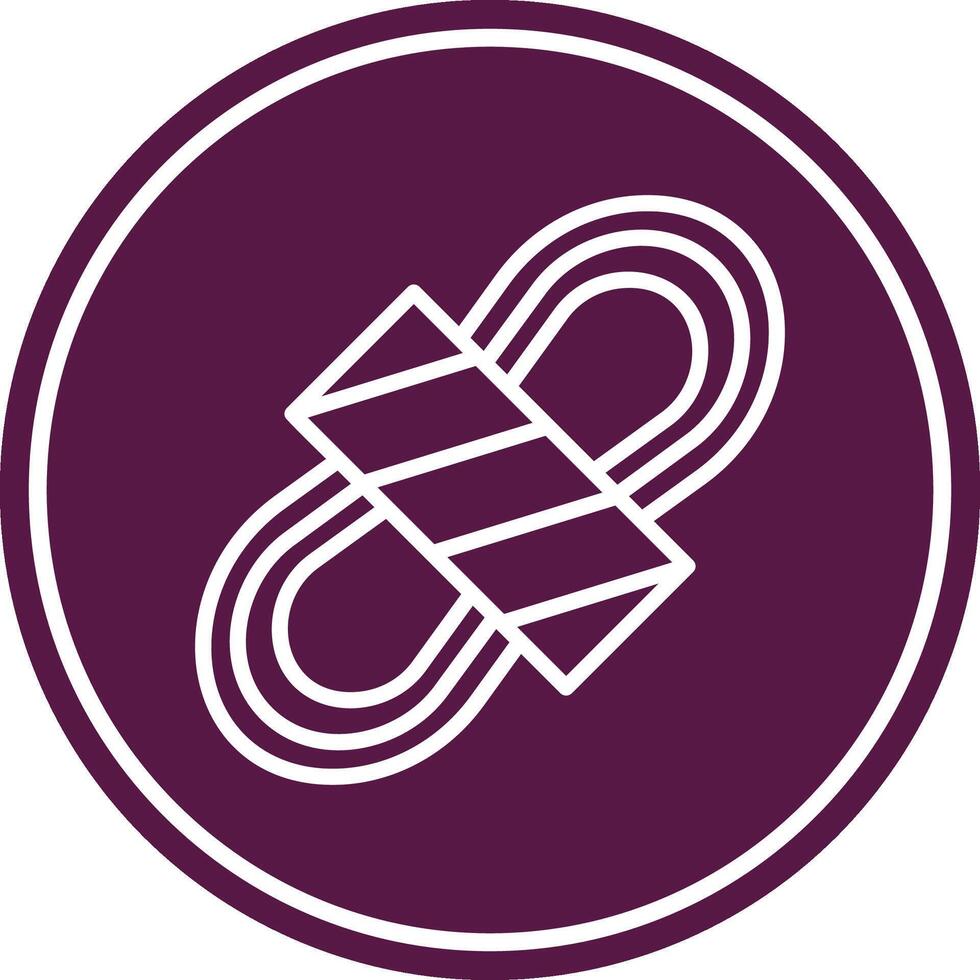 Rope Line Circle Icon vector