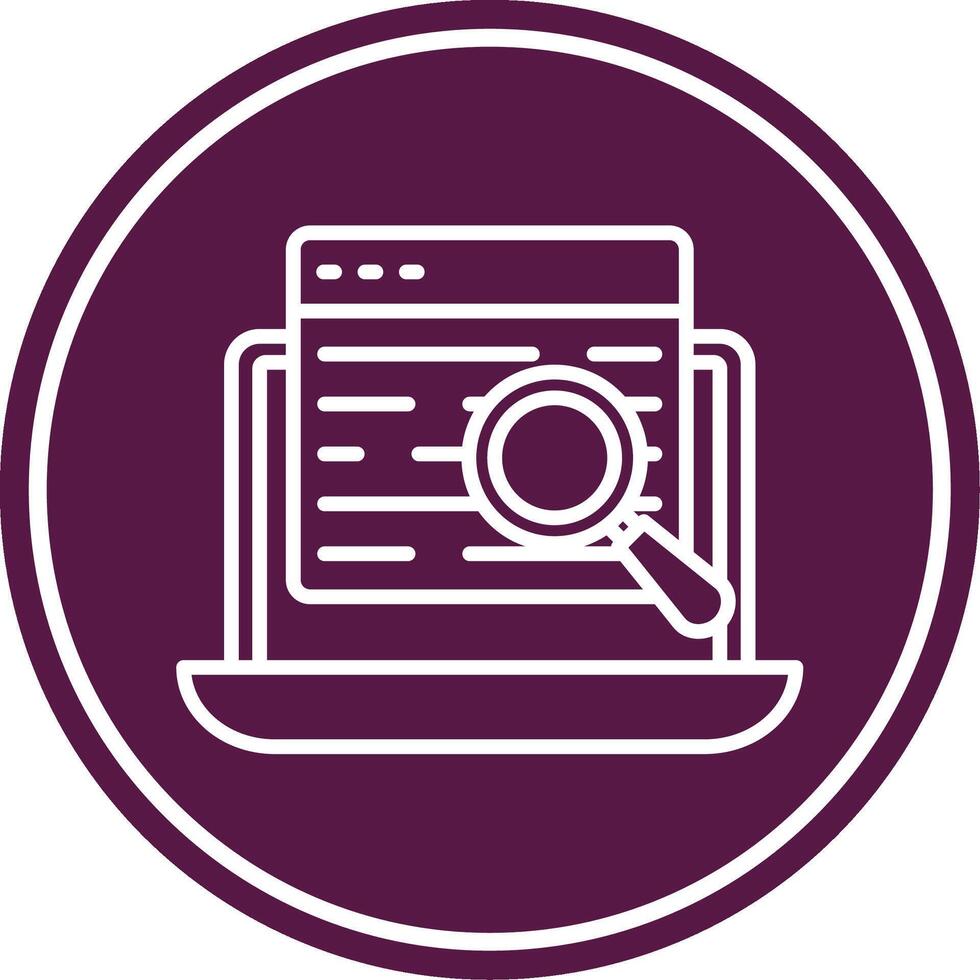 Search Data Line Circle Icon vector