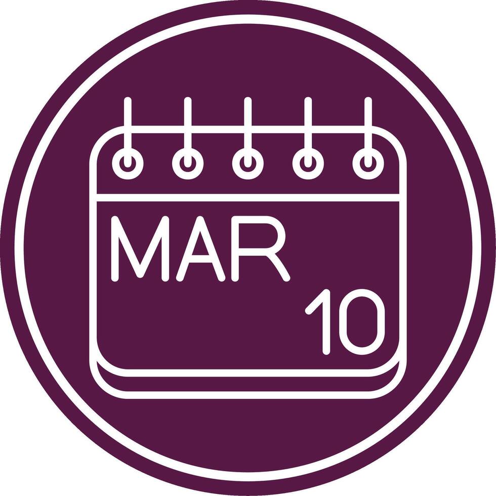 March Line Circle Icon vector