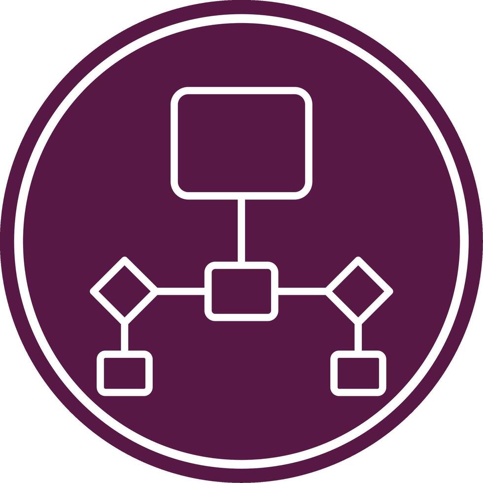 Flowchart Line Circle Icon vector