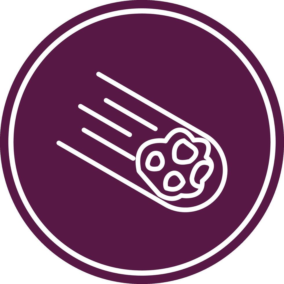 Meteorites Line Circle Icon vector