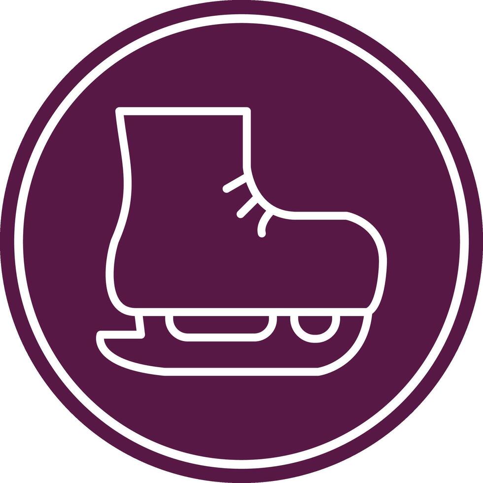Skating Line Circle Icon vector