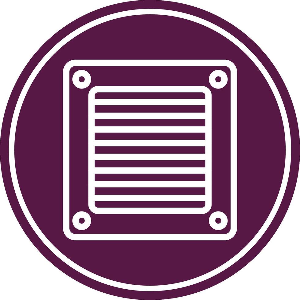 Ventilation Line Circle Icon vector