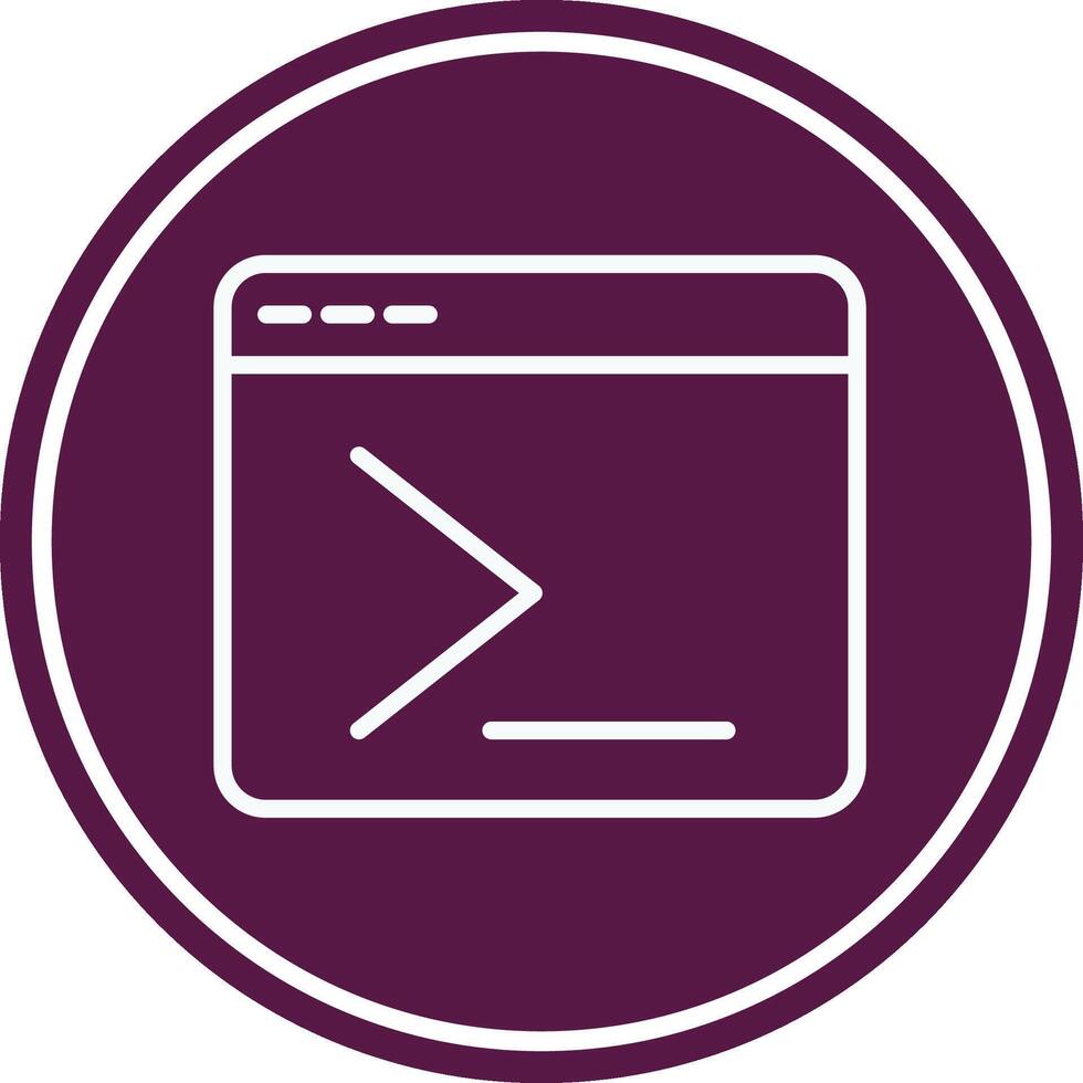 terminal Line Circle Icon vector