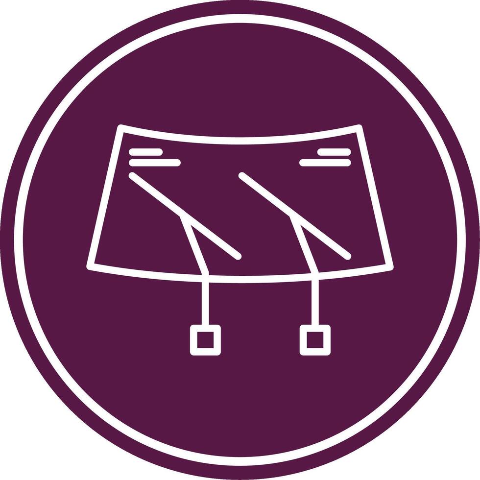 Windscreen Line Circle Icon vector