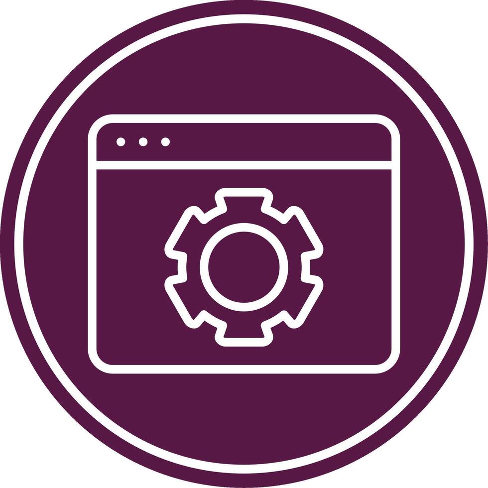 Web Optimization Line Circle Icon vector