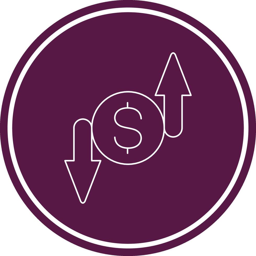 Wage Line Circle Icon vector