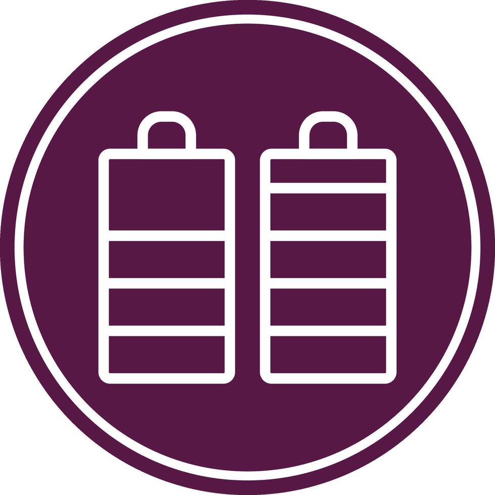 Battery Line Circle Icon vector