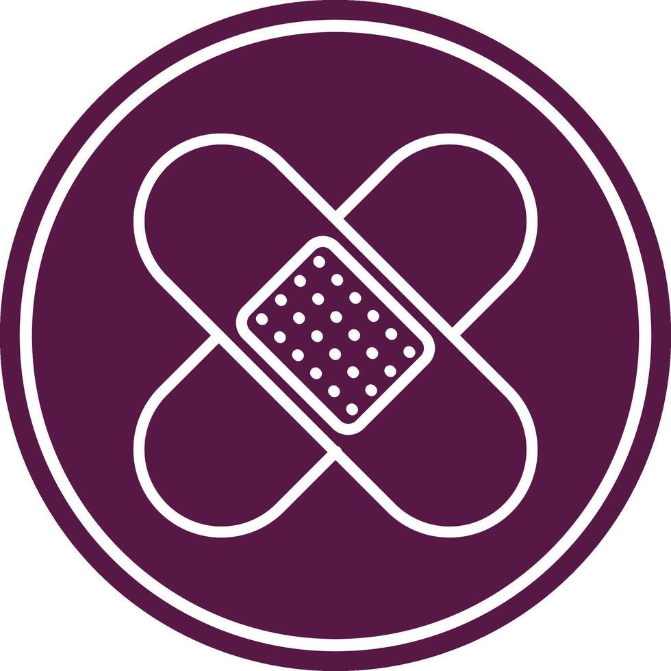 Bandage Line Circle Icon vector