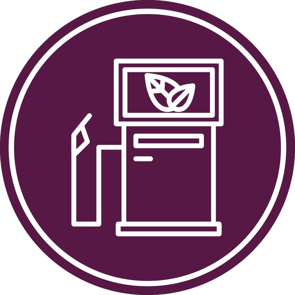 Biofuel Line Circle Icon vector