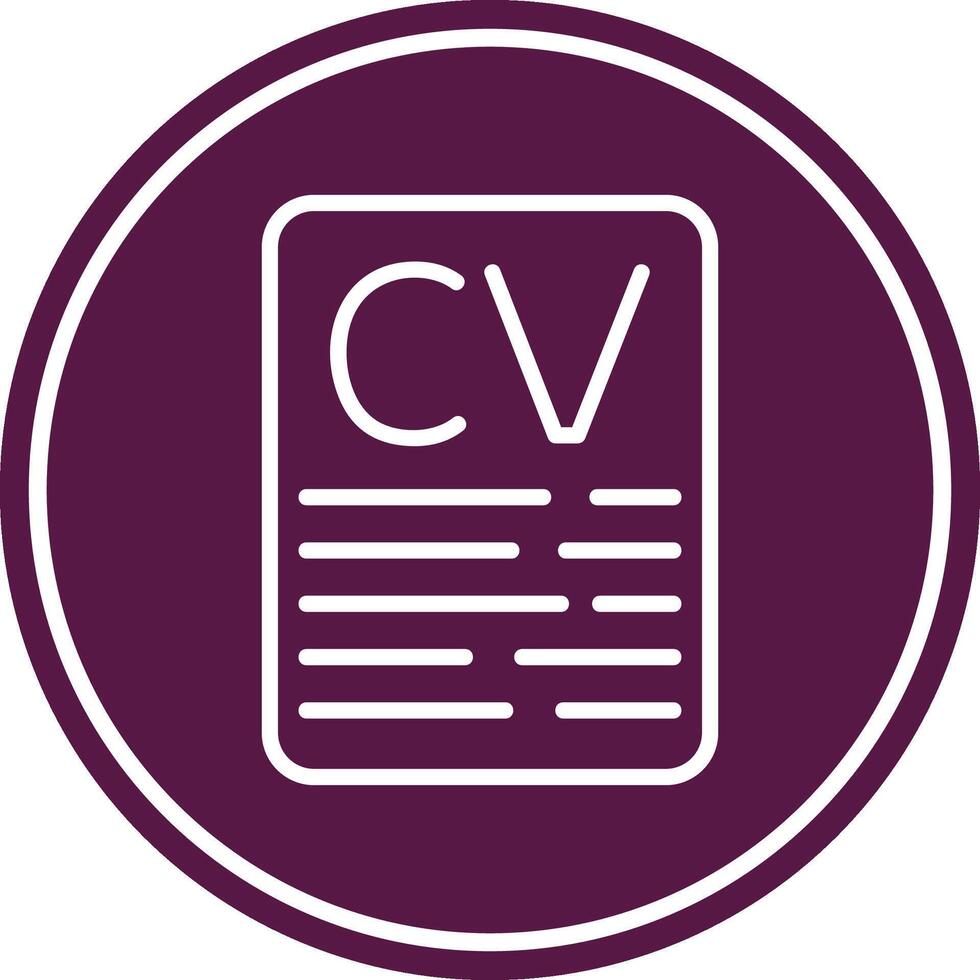 CV Line Circle Icon vector