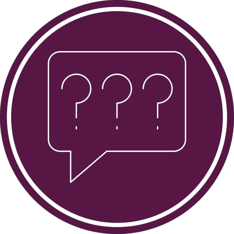 Question Line Circle Icon vector