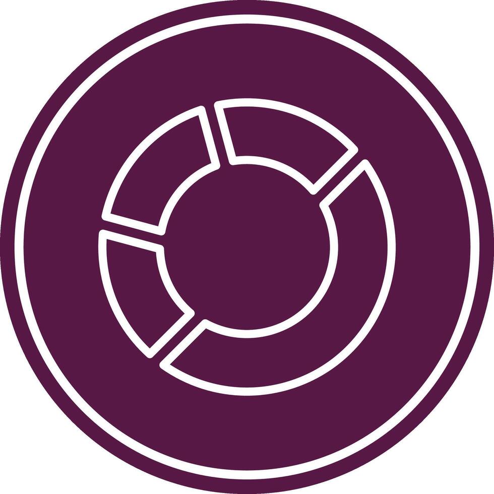 Pie Chart Line Circle Icon vector
