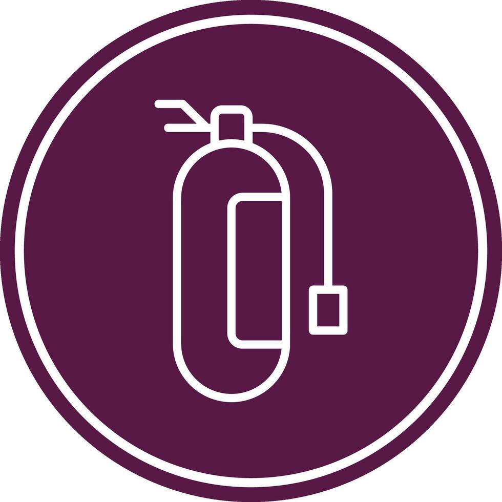 Fire Extinguisher Line Circle Icon vector