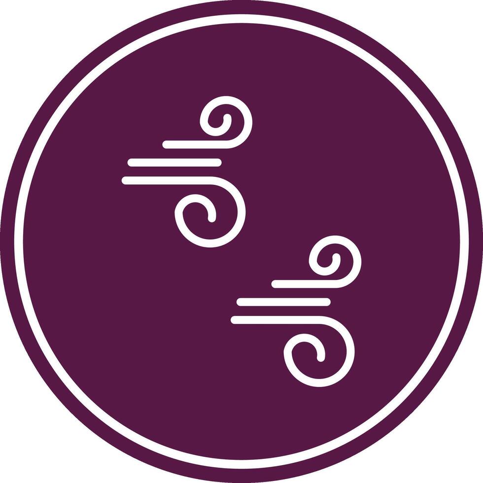 Wind Line Circle Icon vector