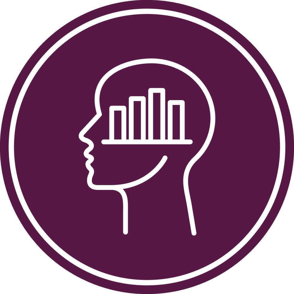 Head Line Circle Icon vector