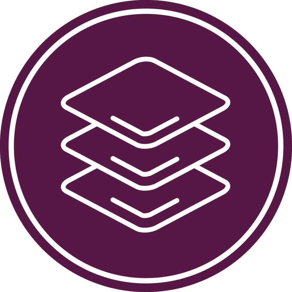 Layers Line Circle Icon vector
