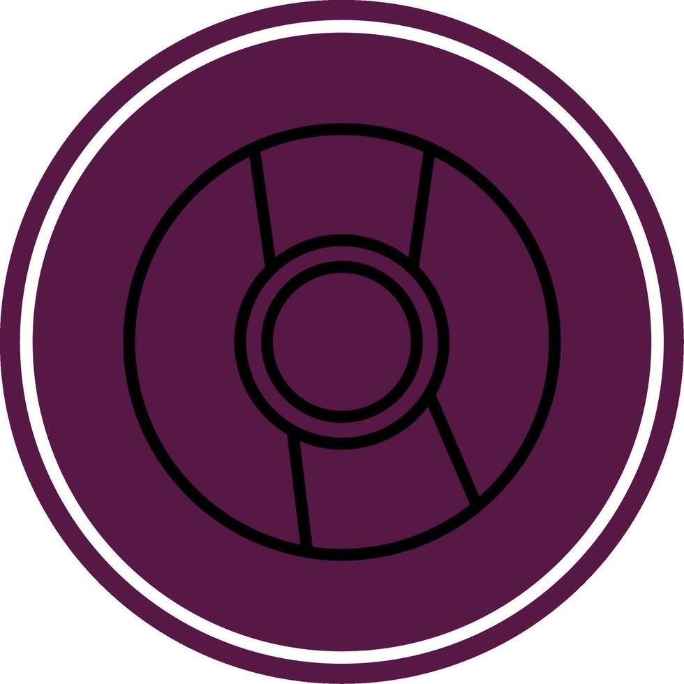 Cd Line Circle Icon vector
