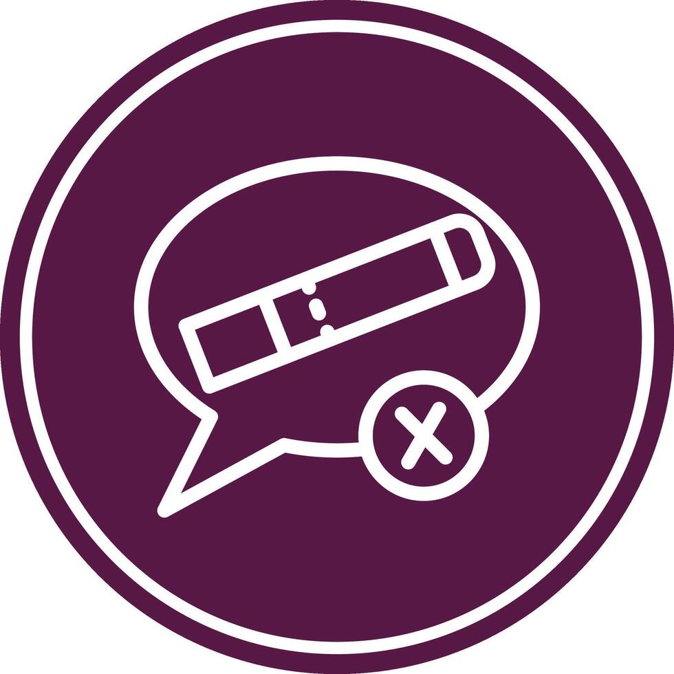 Quit Smoking Line Circle Icon vector