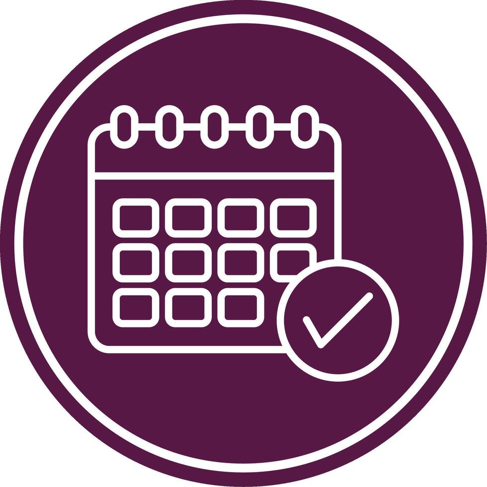 Schedule Line Circle Icon vector