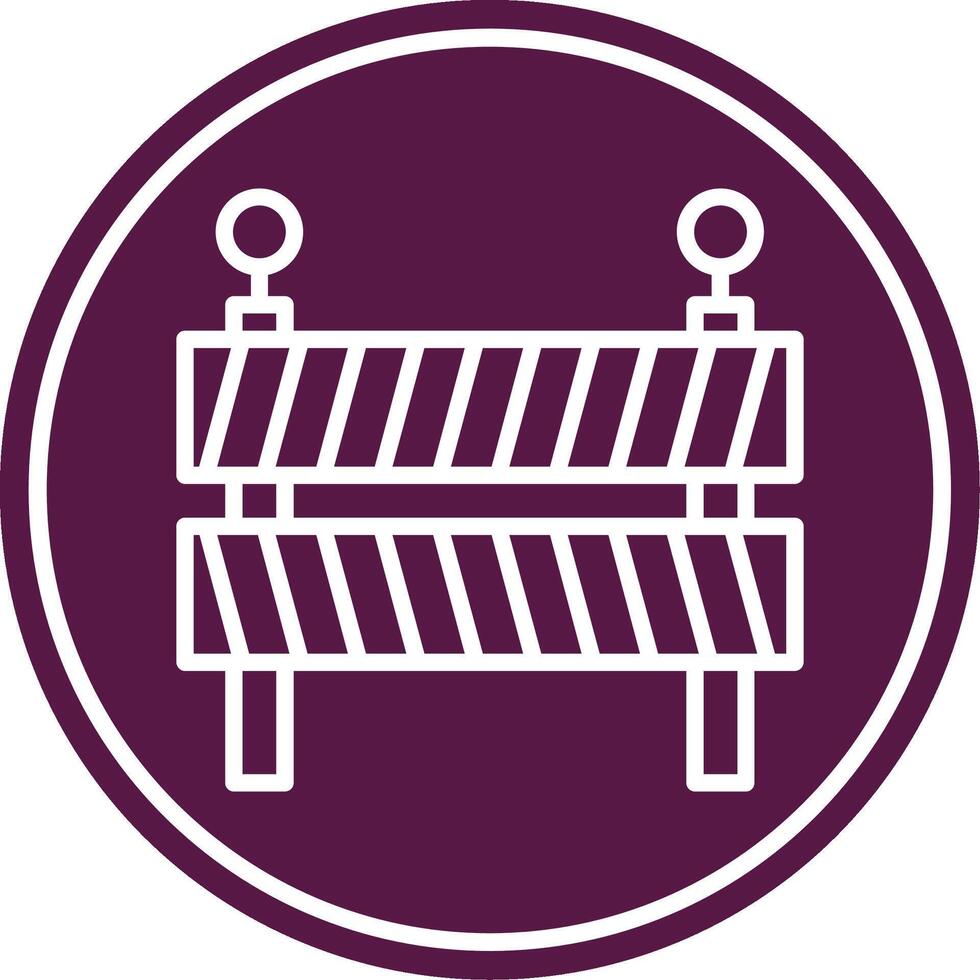 Barrier Line Circle Icon vector