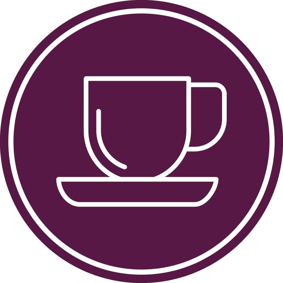 Coffee Line Circle Icon vector
