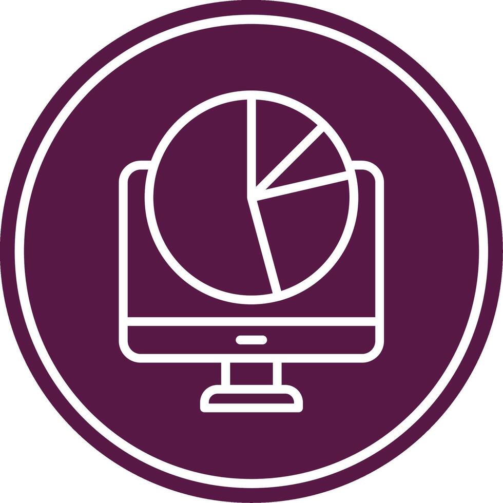 Statics Line Circle Icon vector
