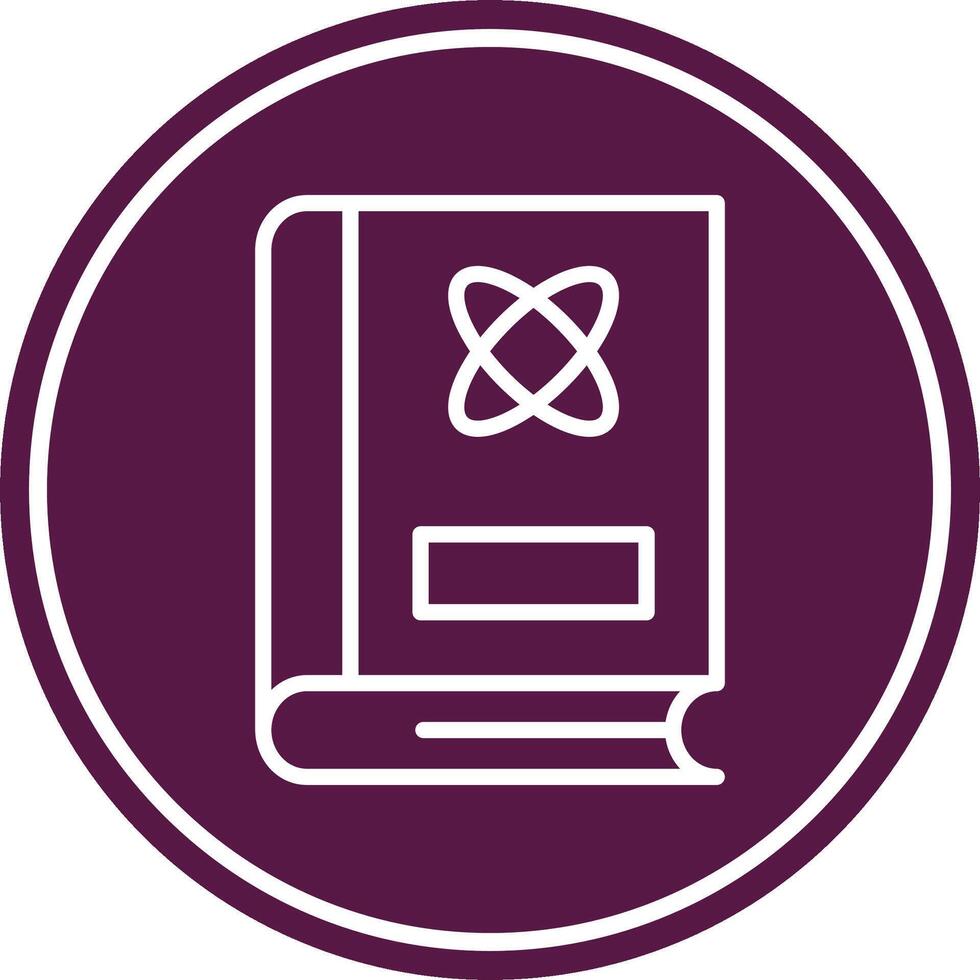 Atom Line Circle Icon vector