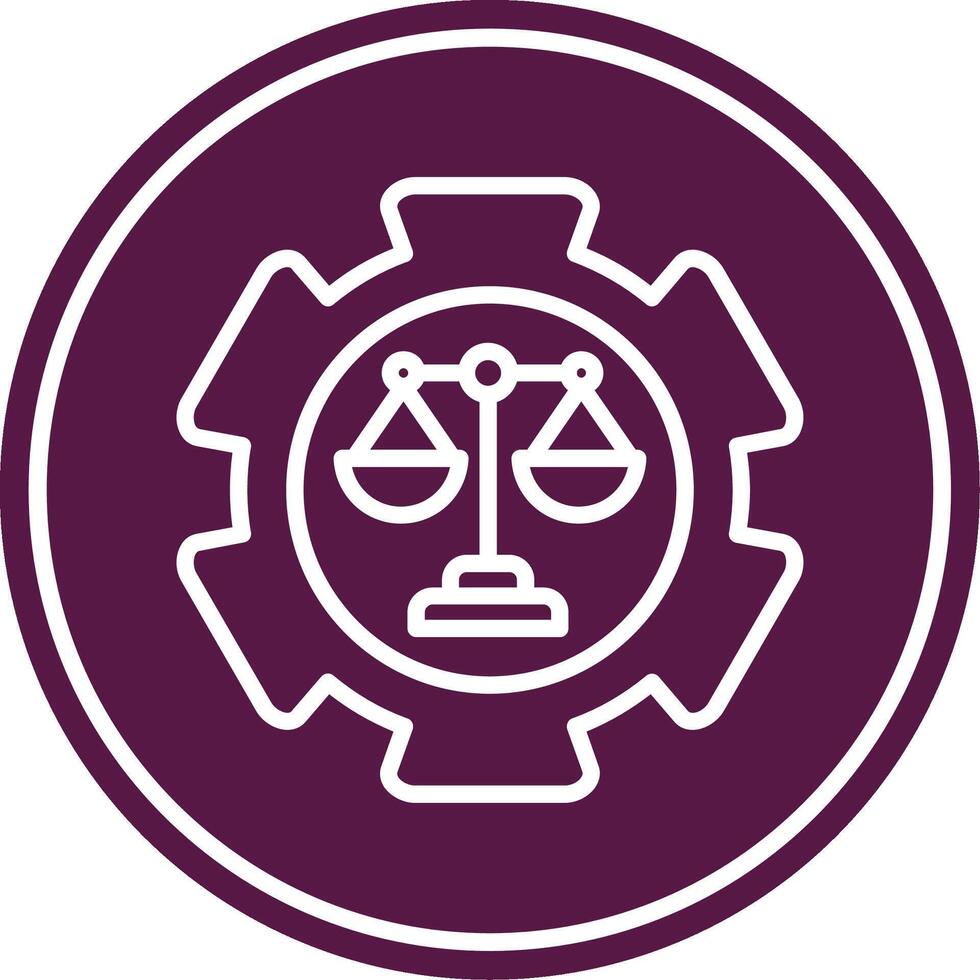 Gear Line Circle Icon vector