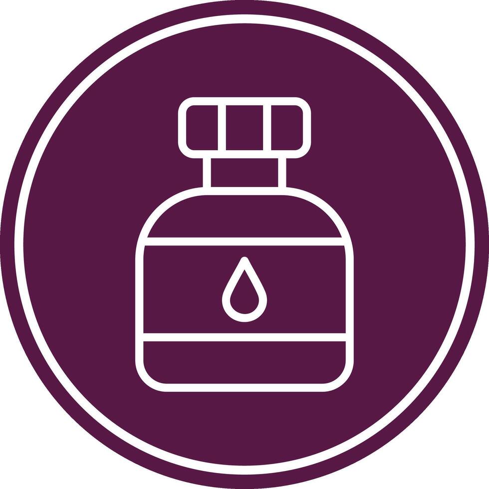 Canteen Line Circle Icon vector