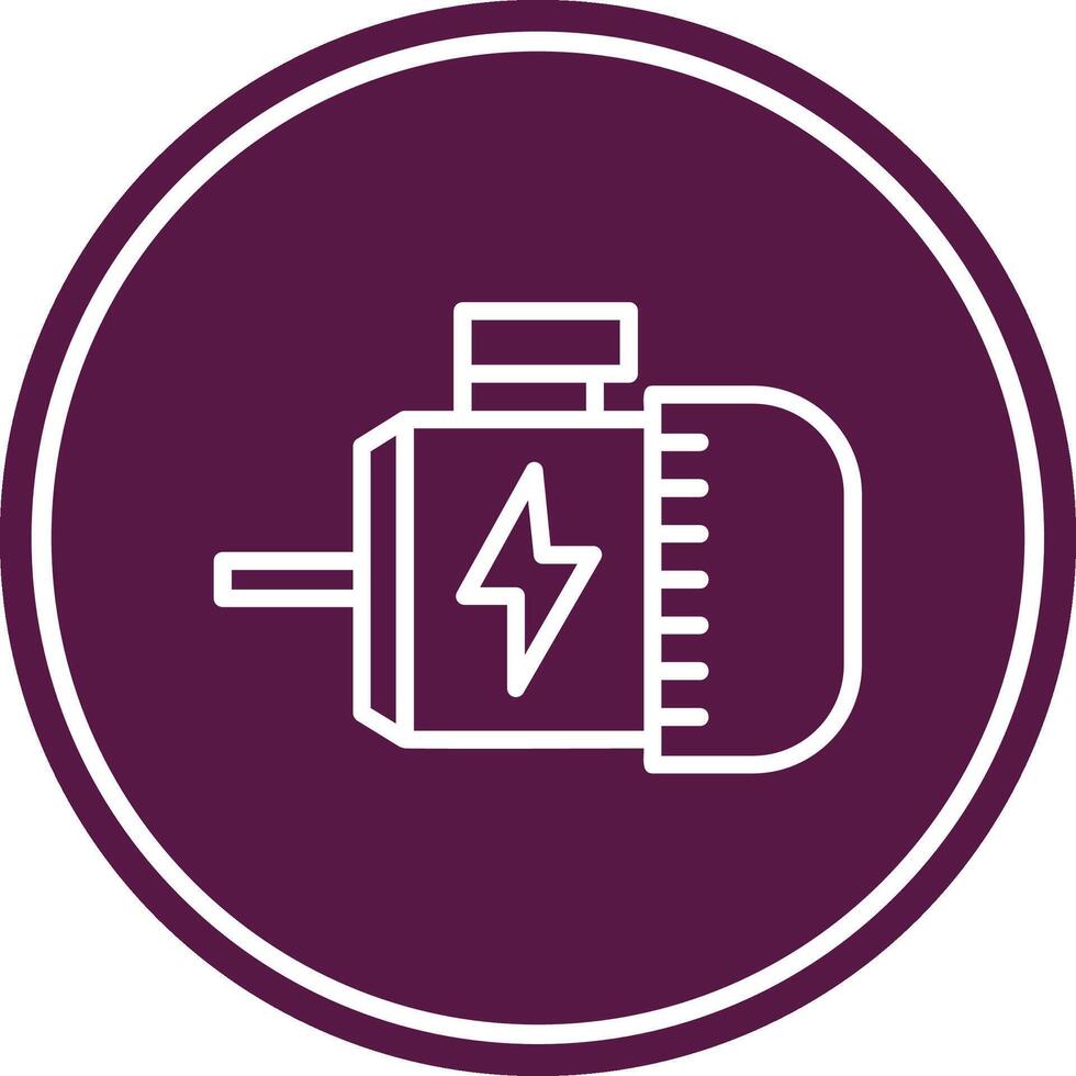 Engine Line Circle Icon vector