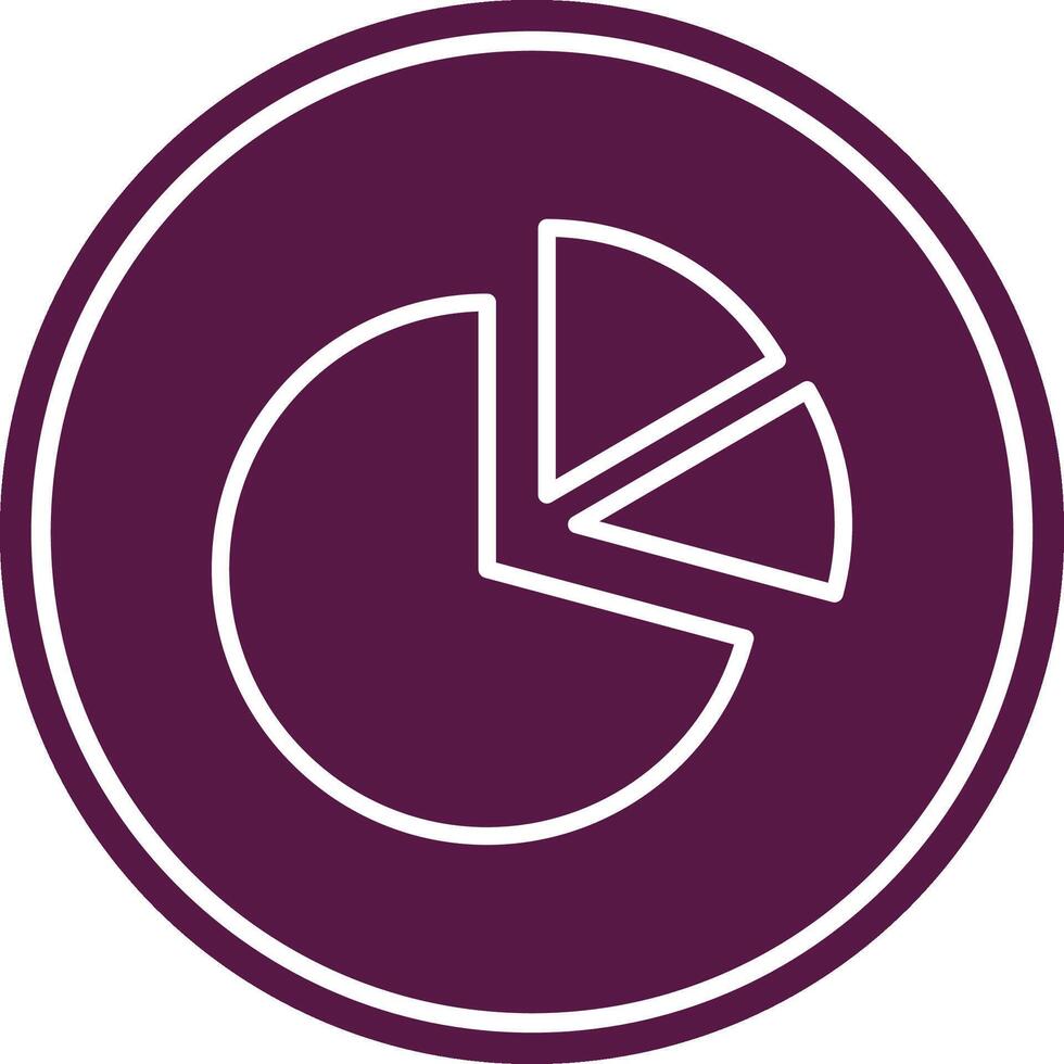 Pie Chart Line Circle Icon vector