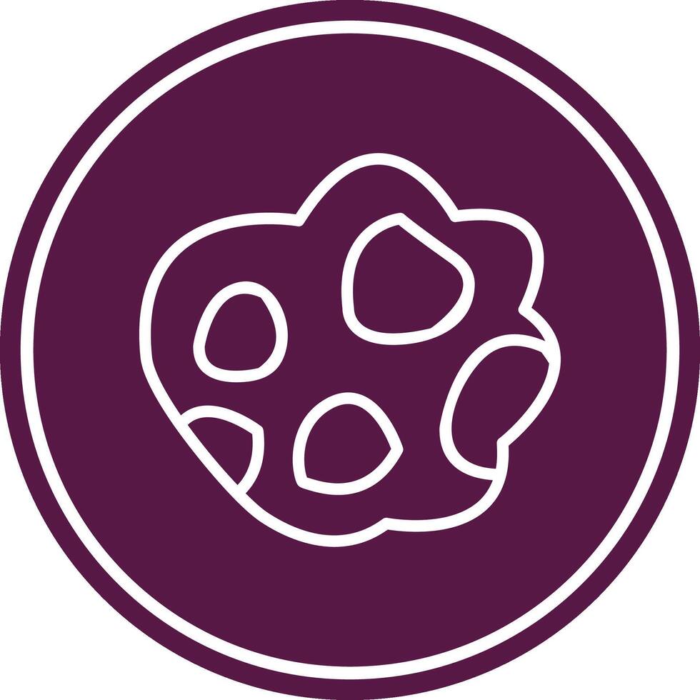 Asteroid Line Circle Icon vector