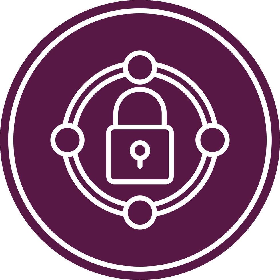 Connection Line Circle Icon vector