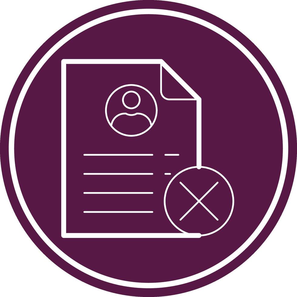 Denied Line Circle Icon vector