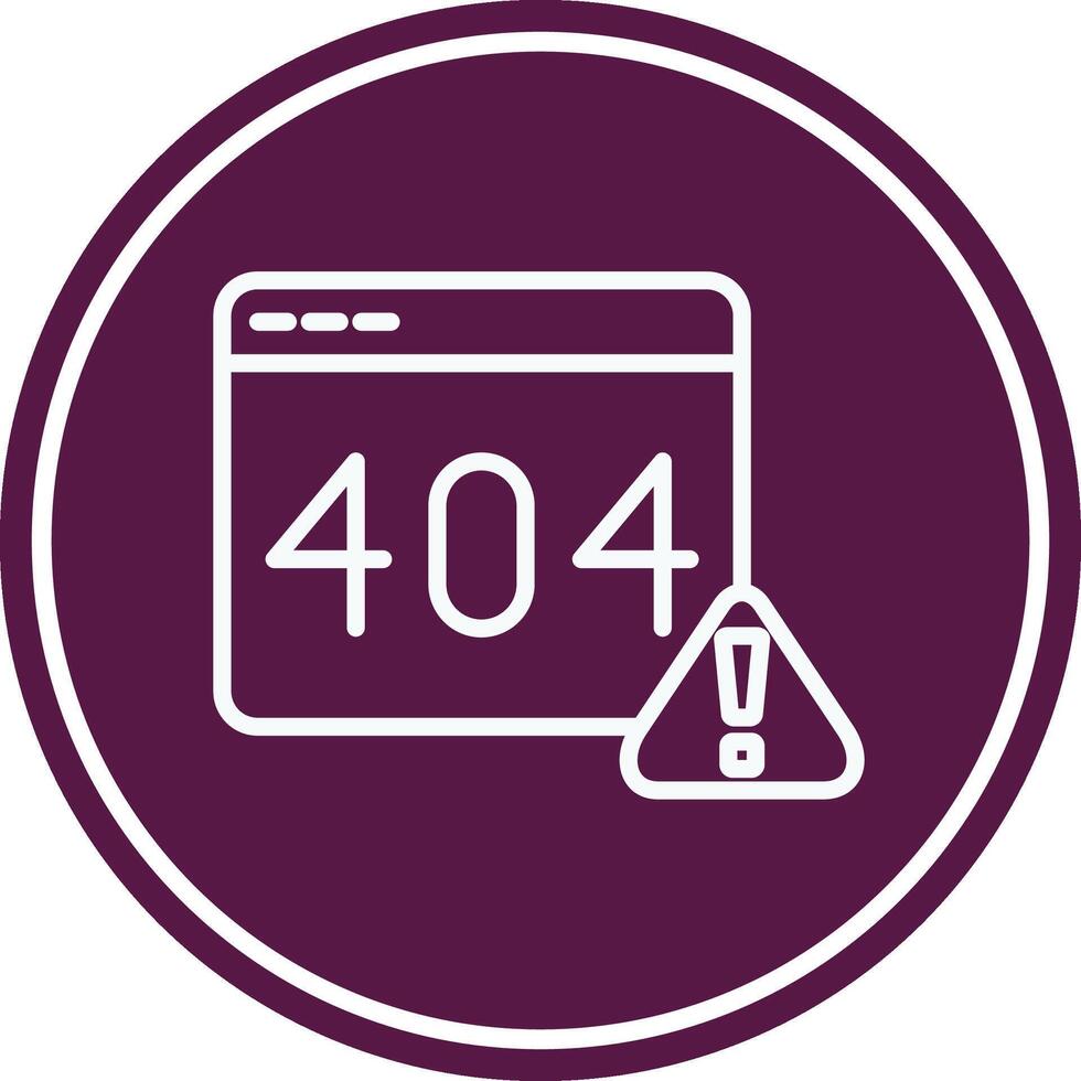 Error404 Line Circle Icon vector