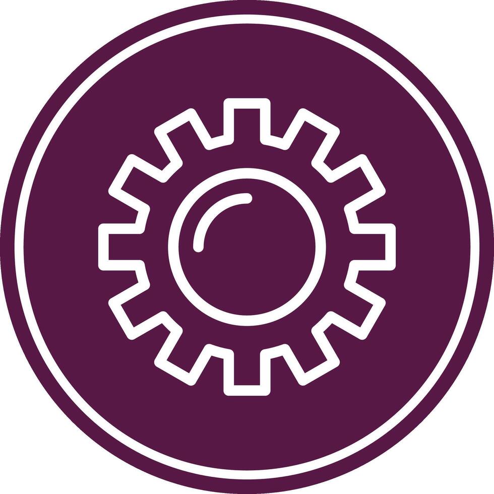 Setting Line Circle Icon vector