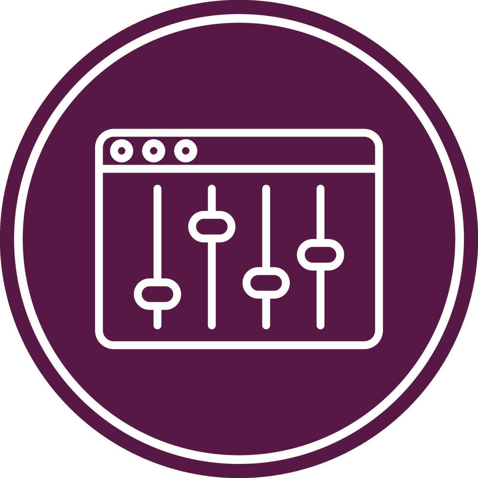 Web Browser Line Circle Icon vector