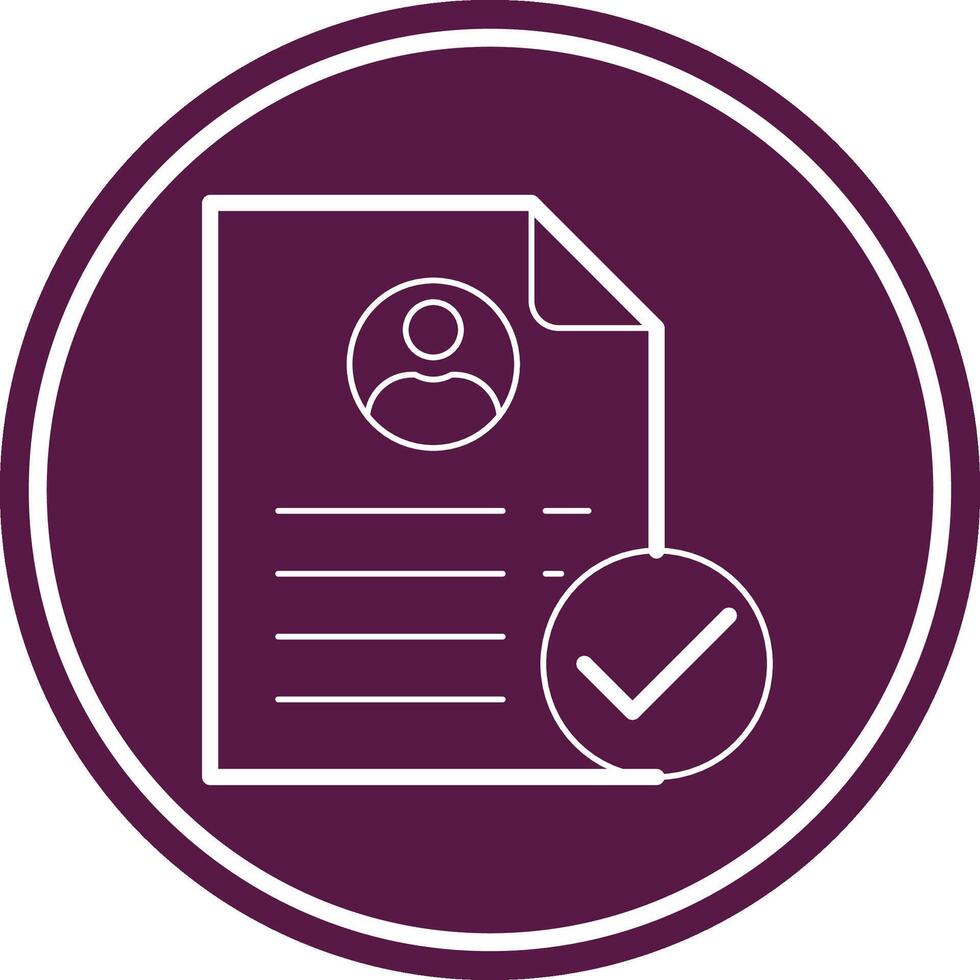 Accepted Line Circle Icon vector