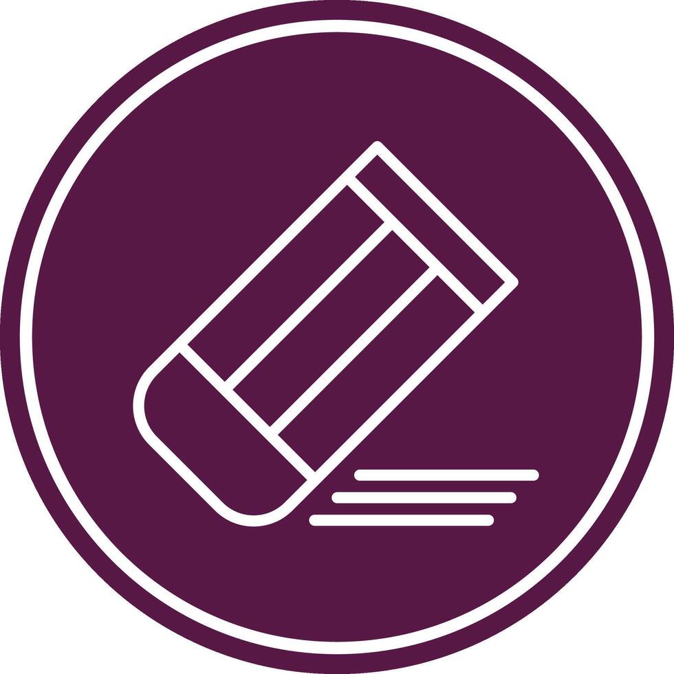 Eraser Line Circle Icon vector