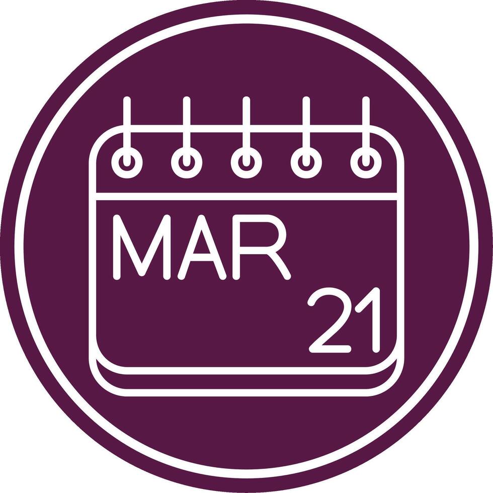 March Line Circle Icon vector