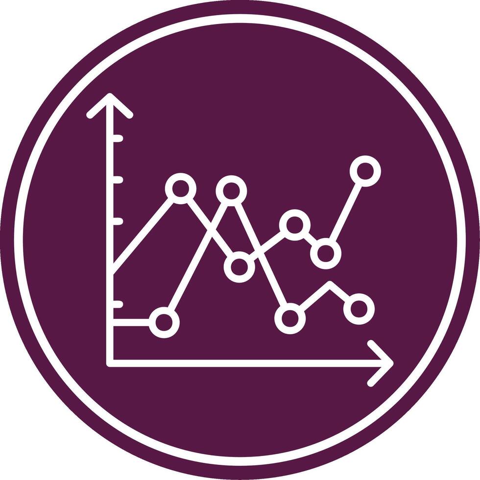 Multiple Line Graph Line Circle Icon vector