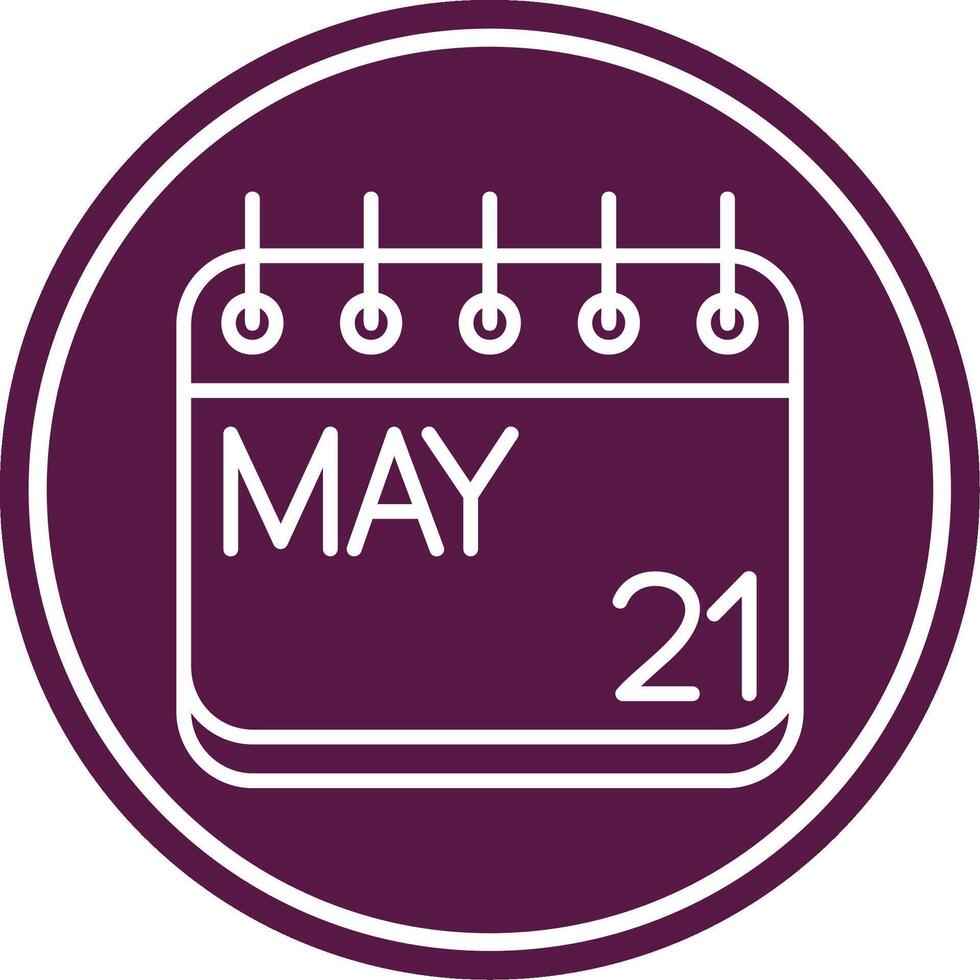 May Line Circle Icon vector
