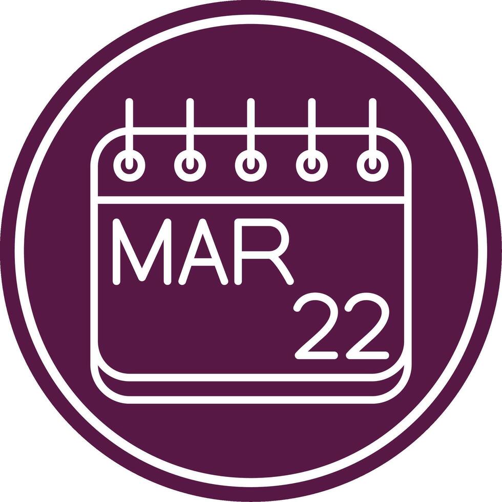 March Line Circle Icon vector