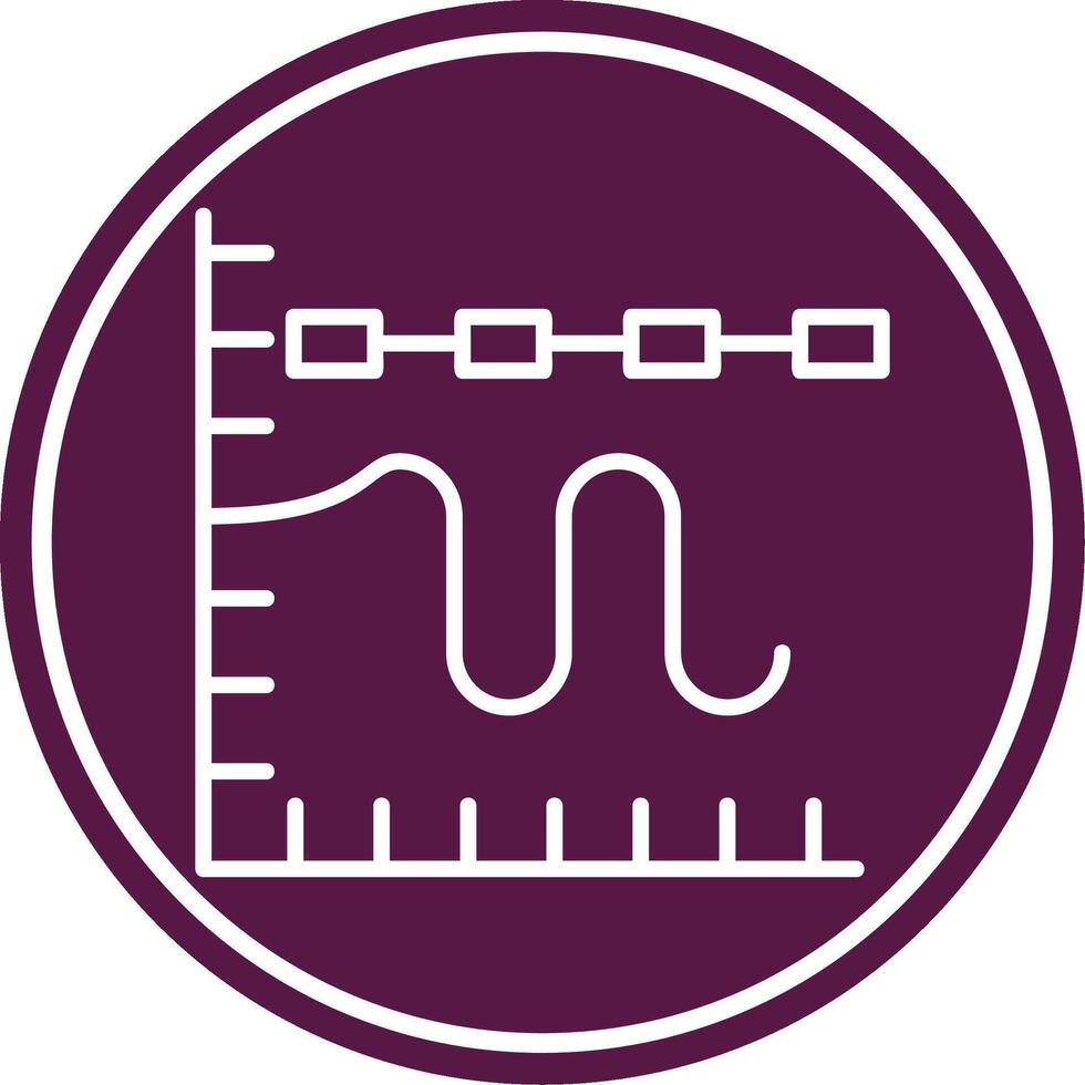 Multiple Trend Chart Line Circle Icon vector