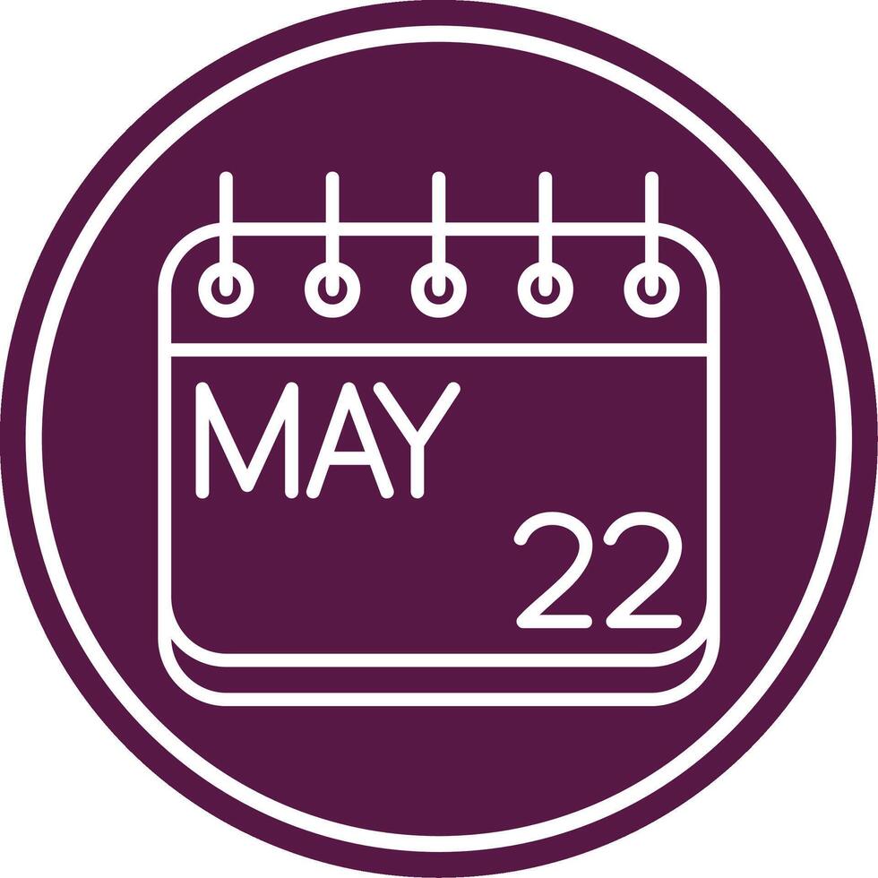 May Line Circle Icon vector