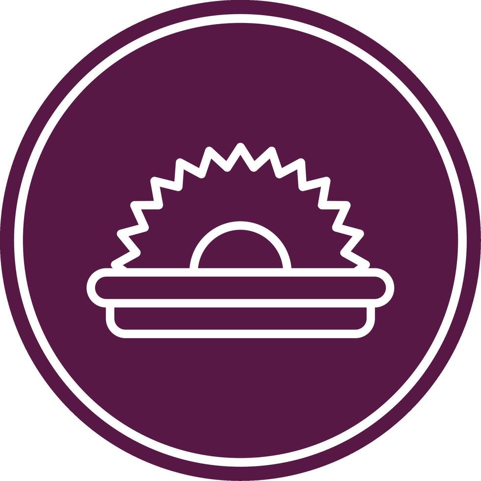 Saw Line Circle Icon vector